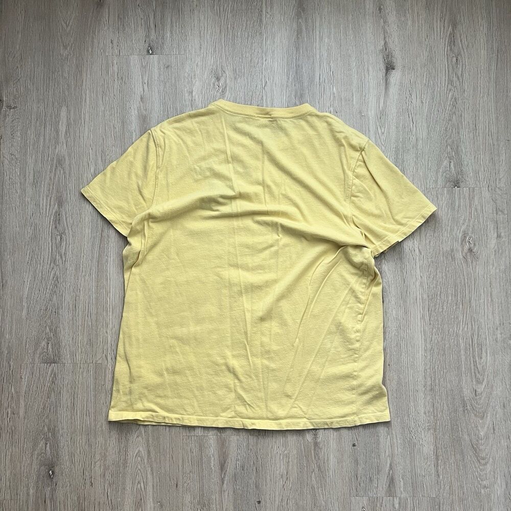 Vintage American Eagle Embroidered Tee Shirt Men's XXL Yellow Americana Preppy - Picture 2 of 6